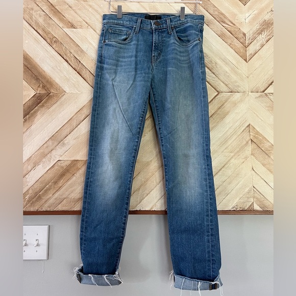 J Brand Straight Leg Raw Hem Jeans Size 32 - Picture 5 of 5